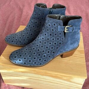 Cole Haan Blue Suede Booties